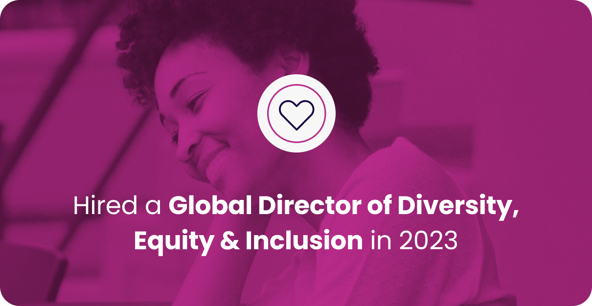Hired a global director of diversity, equity and inclusion in 2023