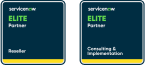 ServiceNow Elite Reseller Partner and Elite Consulting and Implementation badges